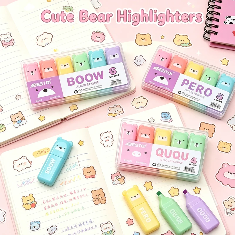 Set di evidenziatori a forma d - Pastel Highlighter Set Double Ended recensione e prezzo